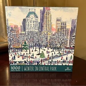 Michael Storrings Winter in Central Park NY Christmas Puzzle 1000 Pieces - New